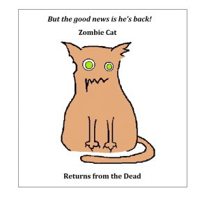 zombie cat Zombie Cat Returns sympathy card