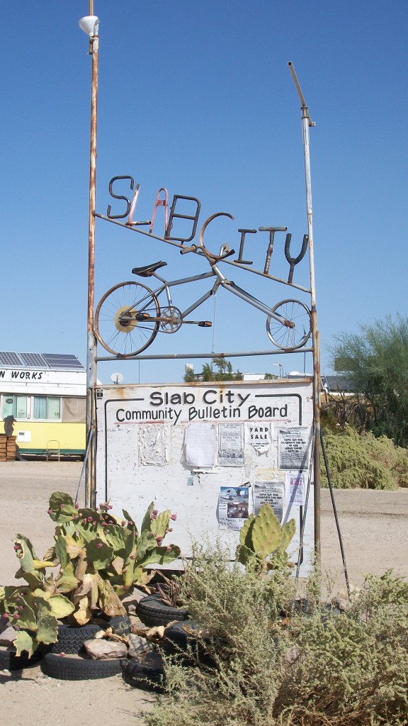 Slab City, California sign