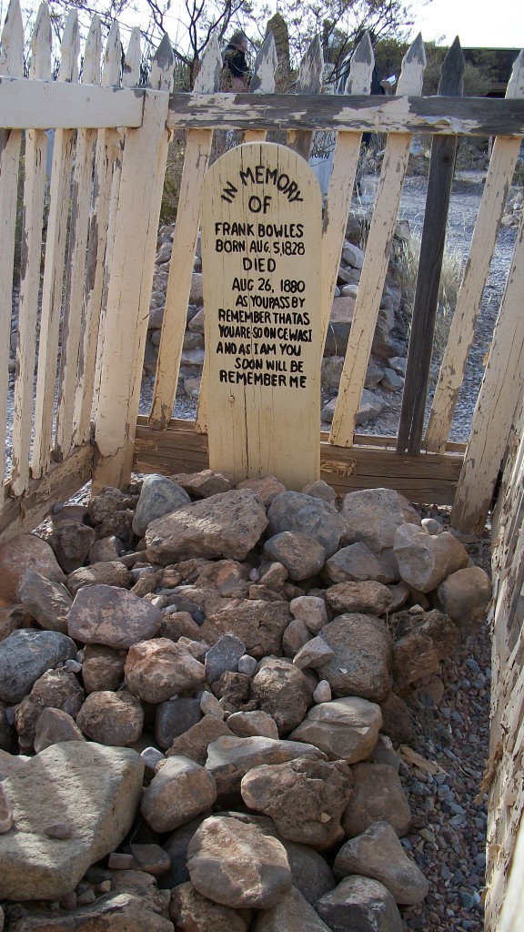 A gravestone in Tombstone, AZ.
