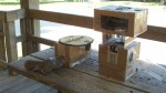 A later phase of the squirrel obstacle course where a second story has been added.