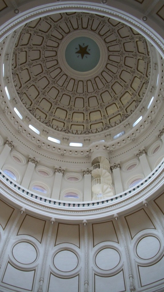 The inside of the Capitol Building dome.