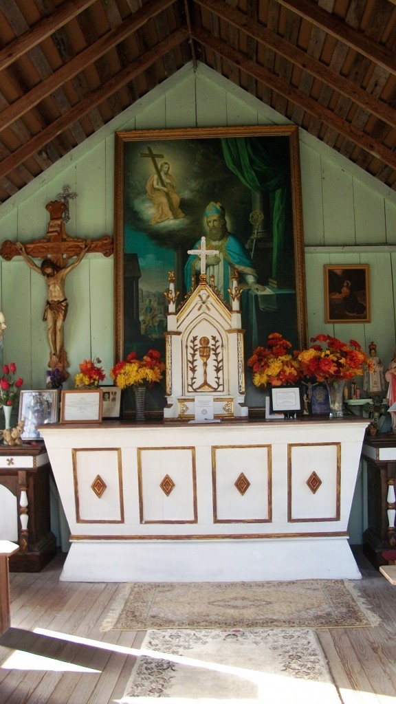 The inside of St Martin's Catholic Church. The hold service every Sunday.